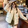 МОДА хлопчатобумажная одежда женская короткая 2024 зима новая свободная одежда из хлопка мода национальный стиль роговая пряжка женская куртка модная одежда