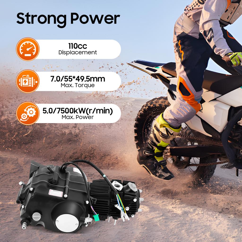 110cc Kick Start Engine Kit for Honda CRF50 XR50 CRF70 Z50 CT70 Mini Trail Monkey Dirt Pit Bike Metal Black Replacement Motor