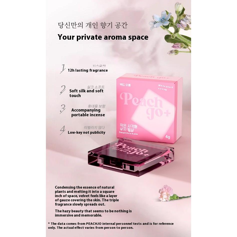 Small Square Box of Solid Balm for Women, Long-lasting Fragrance, Light and Elegant, Portable Application Type Solid Perfume