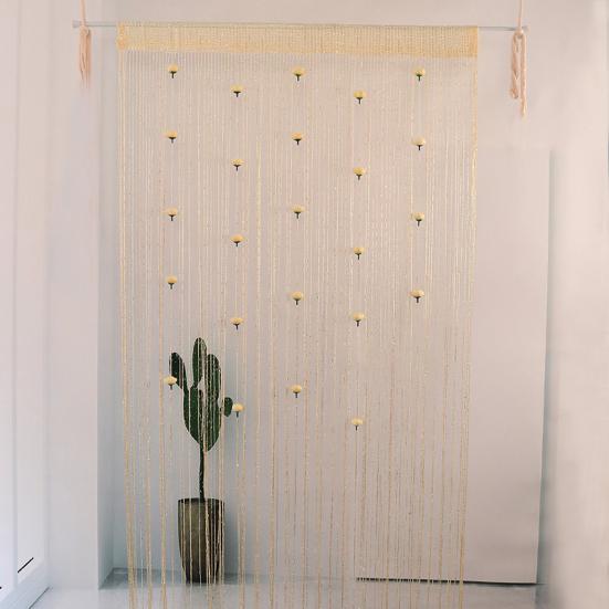 Дверная шторка из нитей, панель для шторной стены, бахрома с кистями, разделитель комнаты, жалюзи с кистями, ширма с розами