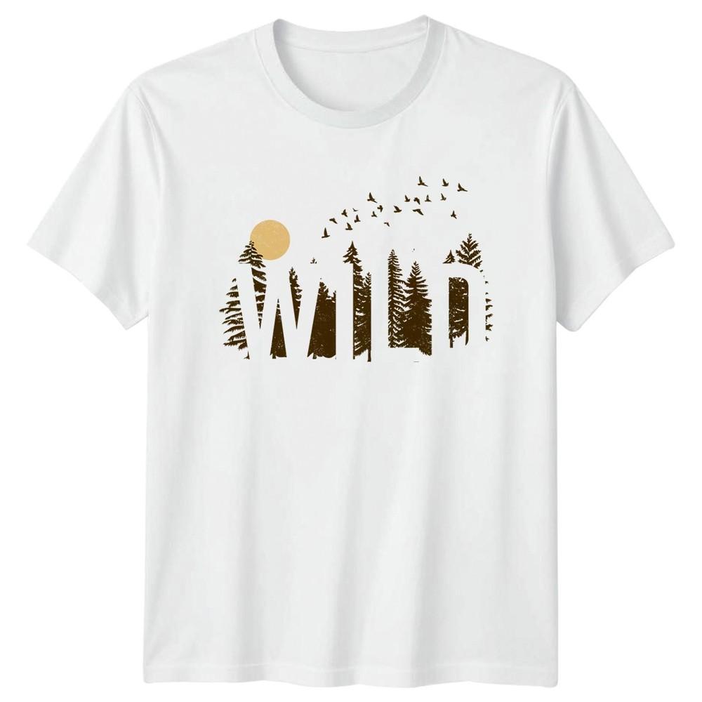 Wild TShirt Wilderness Hiking Birthday Gift For Him And Her