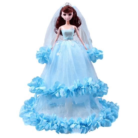 Очаровательная кукла на свадьбу для девочек, большая игрушка, безопасное платье-пузырь с подвижными глазами, подарок на день рождения, многофункциональное