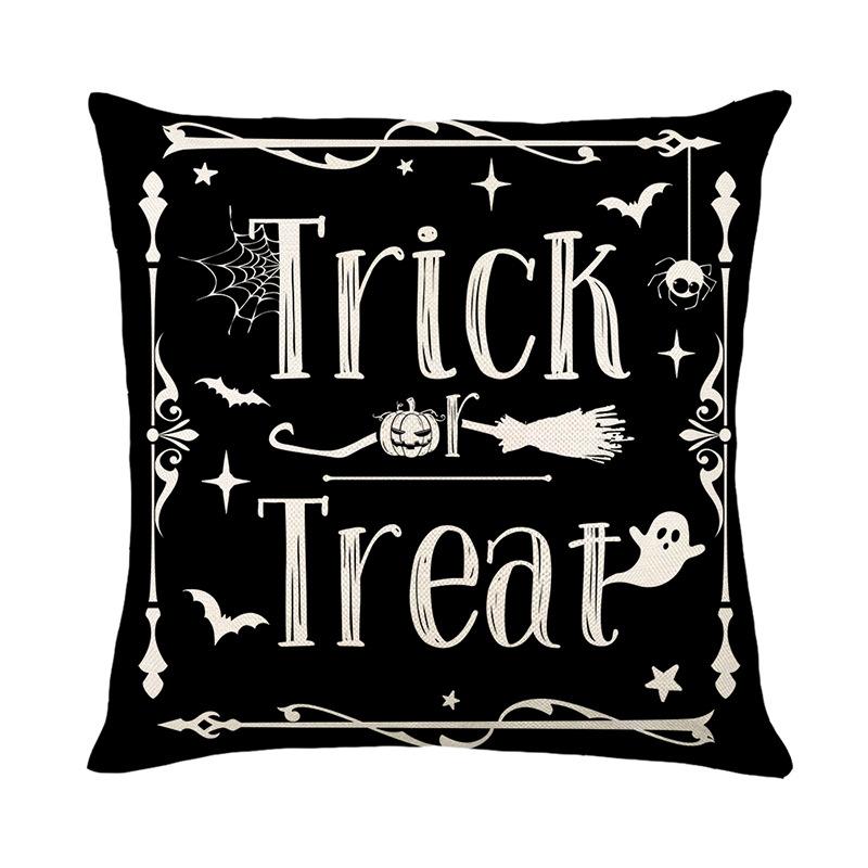 Хэллоуин Наволочка с черным вороном Полиэстер Принт Атмосфера ужаса Декоративная наволочка Наволочка с паутиной