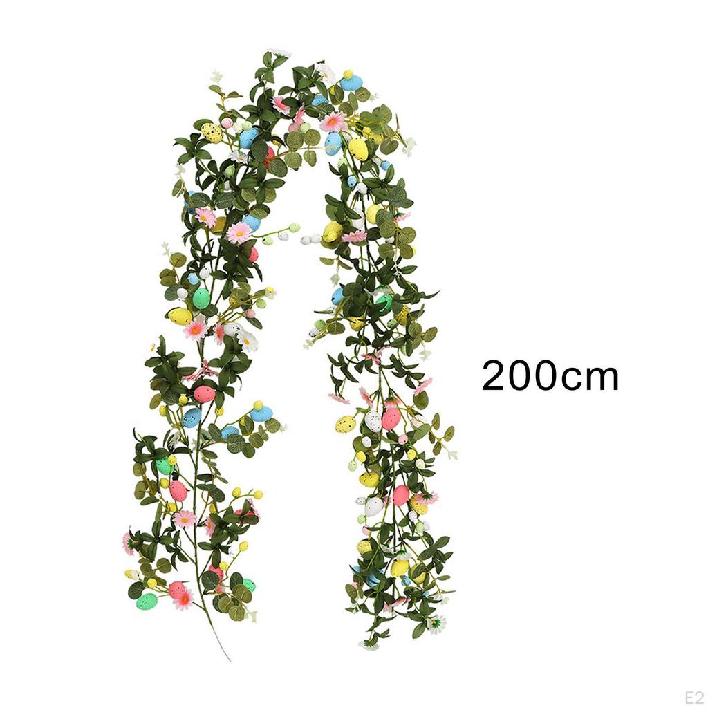 Easter Garland Floral Decoration Hanging Artificial Egg Spring for