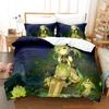New Game Nahida Genshin Impact Bedding Collection Cartoon Anime ThreePiece Set Adult Kid Bedroom Duvetcover Collections 3D Kawaii Girls