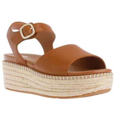 Женские эспадрильи на танкетке FitFlop Eloise с кожаным ремешком на пятке
