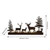Reindeer Metal Candle Holders Creative Black Wrought Iron Elk Tea Light Candlestick Luminous Christmas Decoration Home Decor