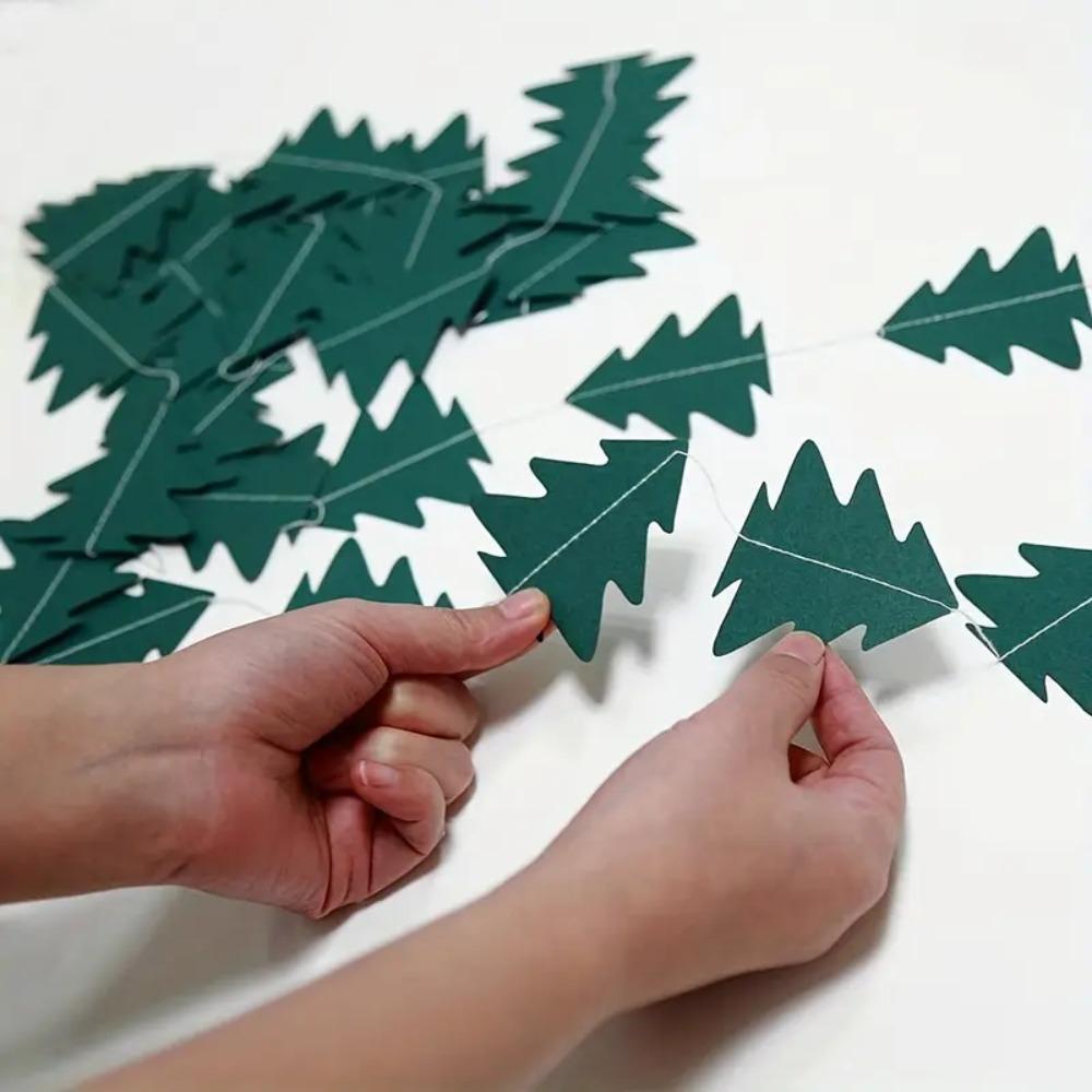 Festive Christmas Tree Ornaments Woodland Theme Hanging Backdrop Decor Birthday Baby Shower