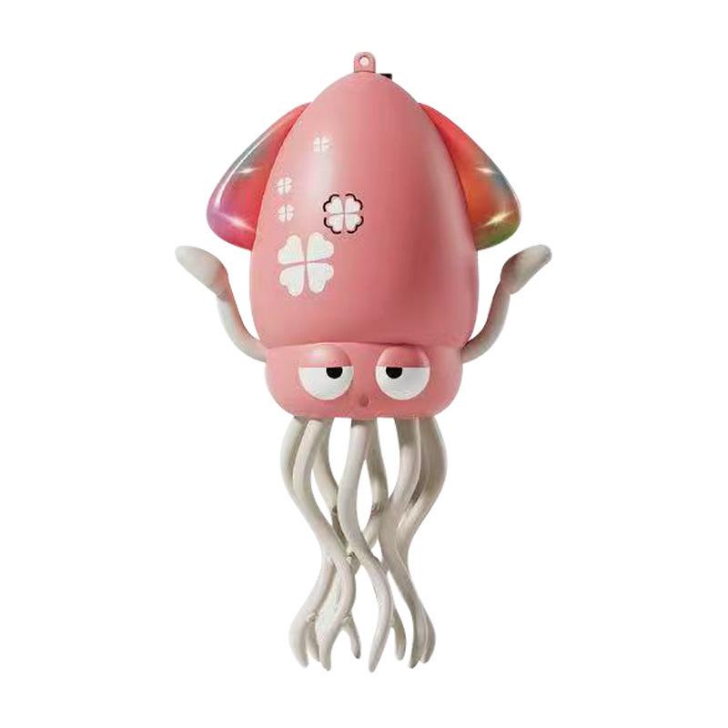 Dancing Squid Induction Lying Flat Squid with Light&Music Interactive Development Toys Kids Electronic Pet Toys Tummy Time Gifts