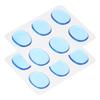 Uxcell 12pcs Drum Damper Gel Pads Silicone Mute Pads Drum Silencer Drum Damper Moon Gel Blue 30x25x3mm for Drum Cymbal Tone Control