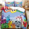 Cartoon Number-Blocks Bedding Set Duvet Cover Bed Set Quilt Cover Pillowcase Comforter King Queen Size Boys Adult