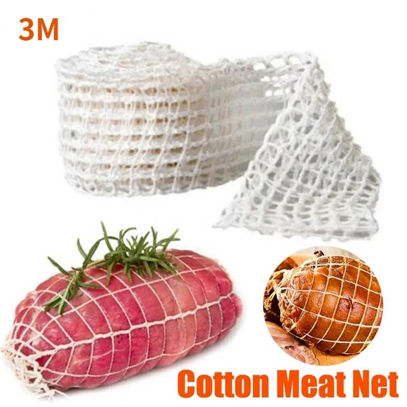 3/5/8m Cotton Meat Net Ham Sausage Net Butcher's String Sausage Roll Hot Dog Sausage Casing Packaging Tools Meat Cooking Tool