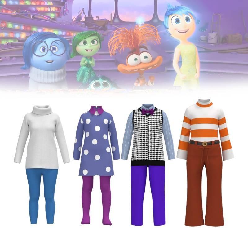Косплей Insideout2 Набор Модное Платье для Хэллоуина Костюм для Ролевых Игр