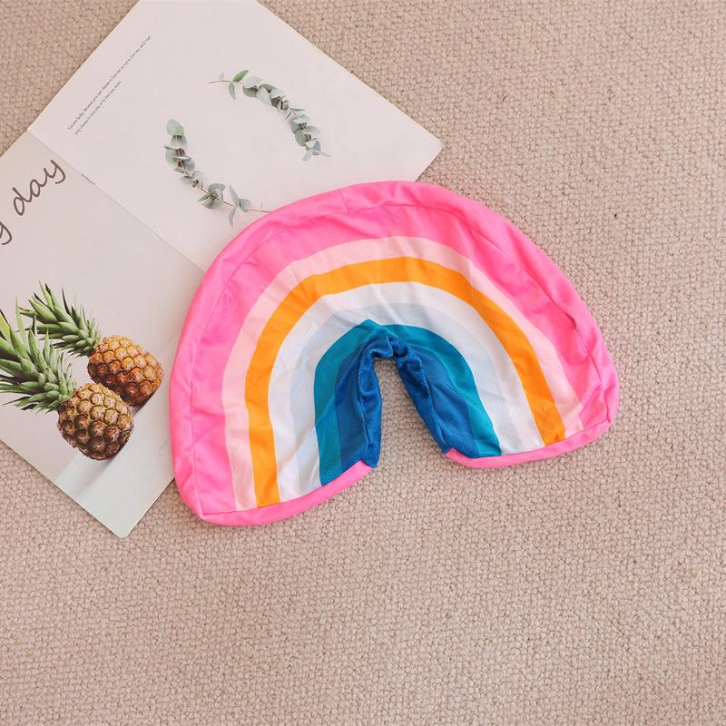 Радужная плюшевая подушка: Детская комната, Поддержка шеи, Офисный сон, Детская игрушка, Домашний декор