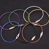 5pc A Simple Style of Rainbow Style Keyring Material