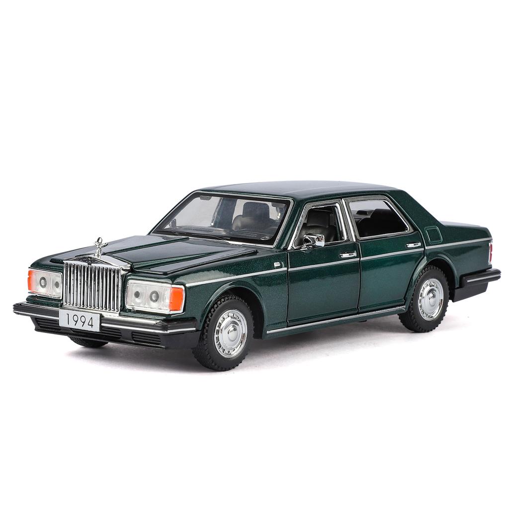 1:32 Simulation Rolls Royce Silver Spike Alloy Car Model Pendant, Doors and Engine Lid, Trunk Can Open, Sound and Light