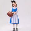 Halloween COS Alice Maid Costume Cute Girl Maid Dress Blue Performance Cosplay Outfis Fancy Halloween Carnival Festival Birthday Party Children