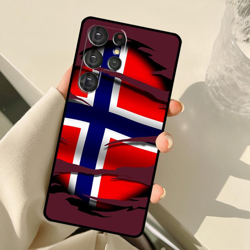 Чехол Флаг Норвегии для Samsung Galaxy S22 Ultra S21 S20 S24 S25 Ultra S9 S10 Plus S23 FE S24 FE Задняя крышка