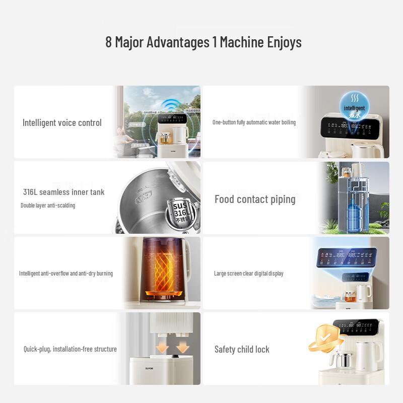 Supor Smart Voice Bottom-loading Tea Bar Water Dispenser CN plug (adapter included)