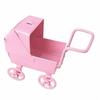 Realistic Mini Bassinet Stroller Wrought Iron Baby Stroller Model Doll Pram Toys  Kids Pretend Play