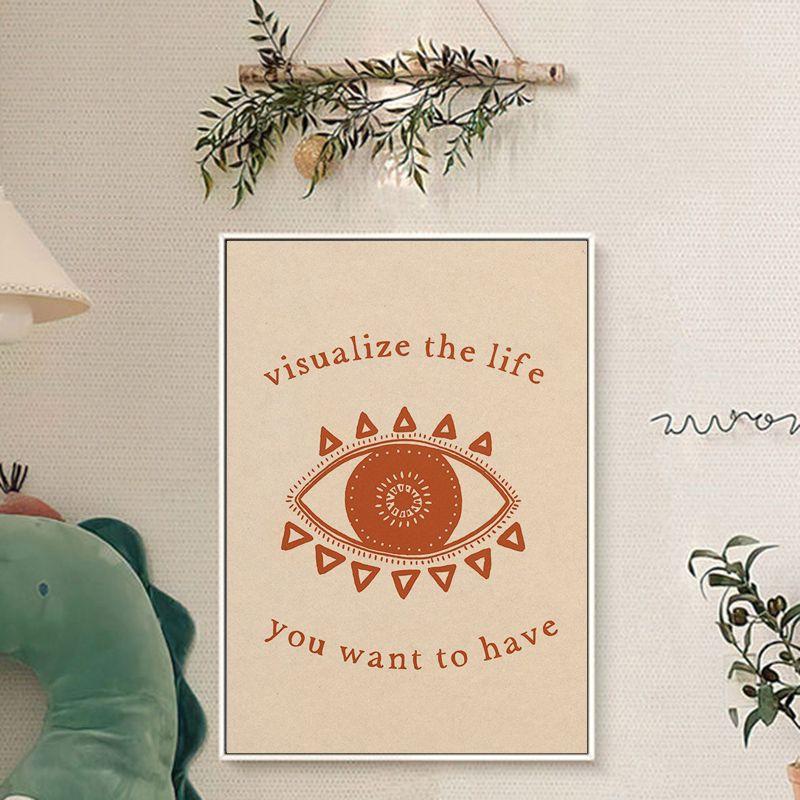 Abstract Eye Shape Hand Moon Quote High Quality Printing and Posters Vintage Wall Art Canvas Painting Living Room HomeDecoration