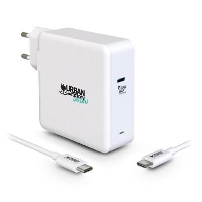 Зарядное устройство и кабель питания для ПК Urban Factory CHARGEUR 100 Вт USB-C GAN ЭКОЛОГИЧНЫЙ