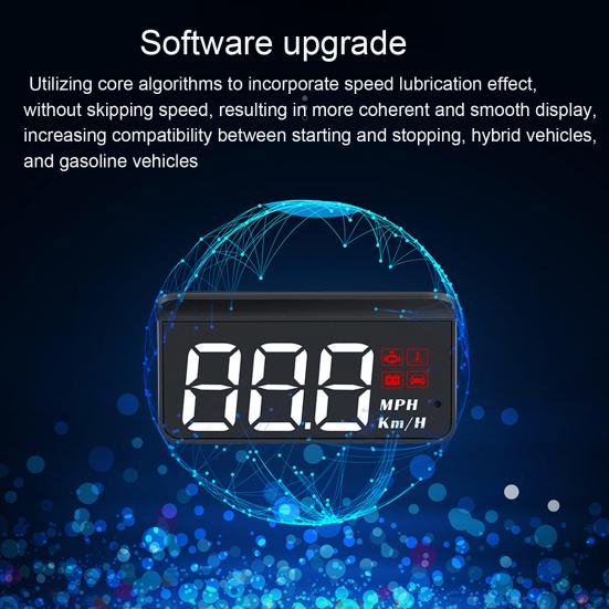 1 комплект, регулируемый по яркости цифровой спидометр, Plug and Play, полезный авто OBD HUD, цифровой проекционный автомобильный спидометр