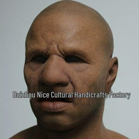Crying Child Latex Mask with Wig - Handsome Guy Style Halloween Old Man and Young Person Face Mask