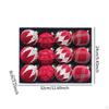 12 Christmas Balls Made of Velvet for Decoration, Flocked And Decorative Parties.