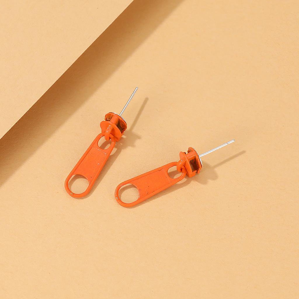 Стильные многоцветные серьги-молнии, уникальный геометрический дизайн из сплава для женщин