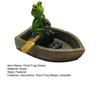 Resin Pond Frog Statue Garden Animal Miniatures Water Decoration Landscape Figurine Outdoor Flower Pots Decorative Sculpture