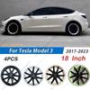 4 шт. Колпак ступицы автомобиля Для Tesla Model 3 2017-2023 18-дюймовый колпак колеса Замена Колпак ступицы колеса автомобиля Полное покрытие диска Аксессуары
