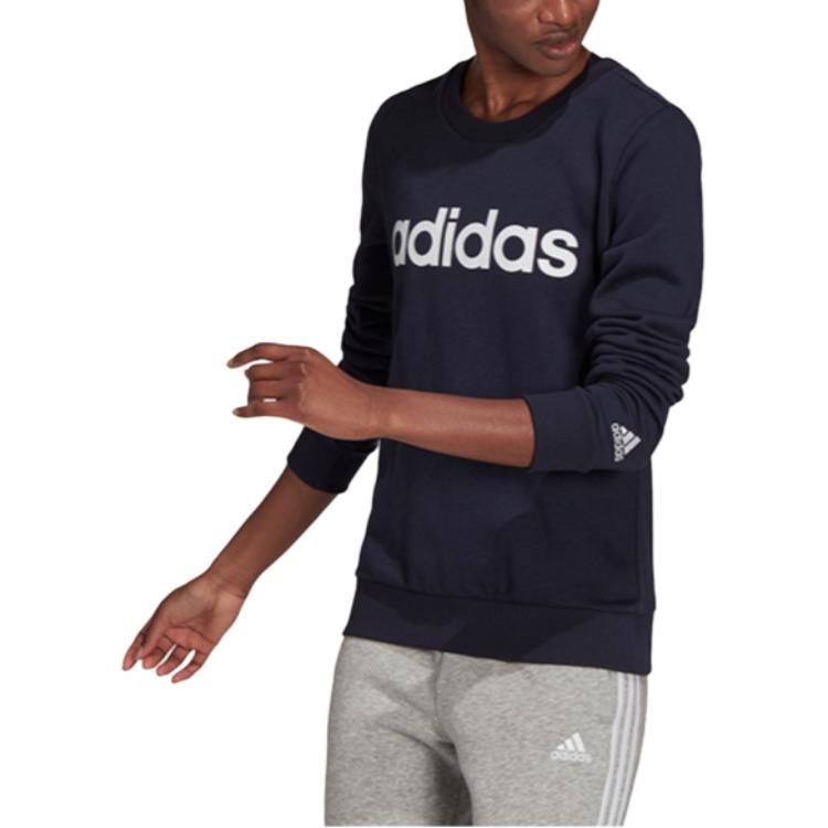 Adidas Essential Sweatshirts Women's Dark Blue Crew Neck Moderate Regular H10141