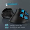 Bluetooth Vertical Mouse Rechargeable Optical Mice for Multi-Purpose 2.4G Wireless Mouse Compatible Apple Mac Windows