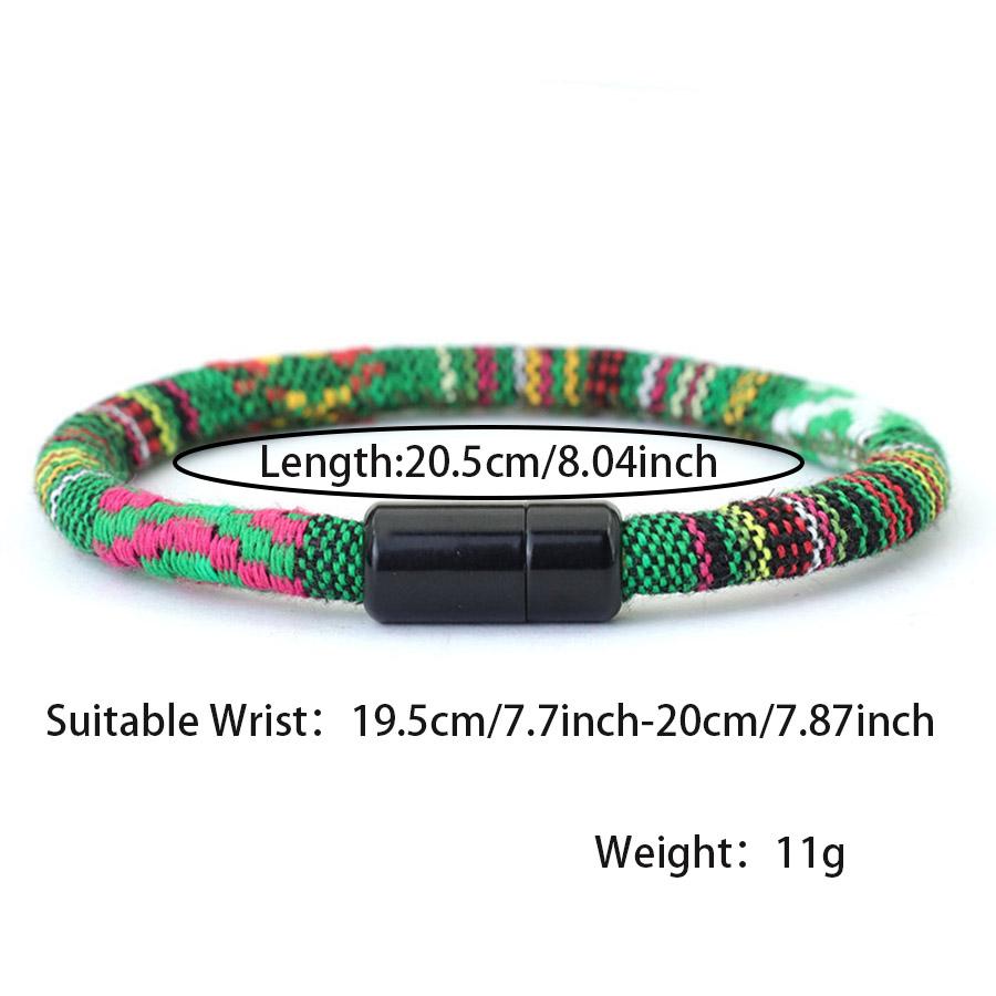 Богемный ручной браслет из веревки для мужчин и женщин, этнический стиль, модель для пары, красочная ткань, BFF, подходящие украшения