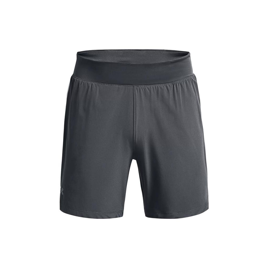 Under Armour Solid Color Elastic Waist 7-Inch Shorts Men Bottoms Grey 1377484-012
