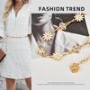European and American Waist Metal Jewelry for Women High-end Sun Flowers Star Decoration Dress Waist Chain for Women