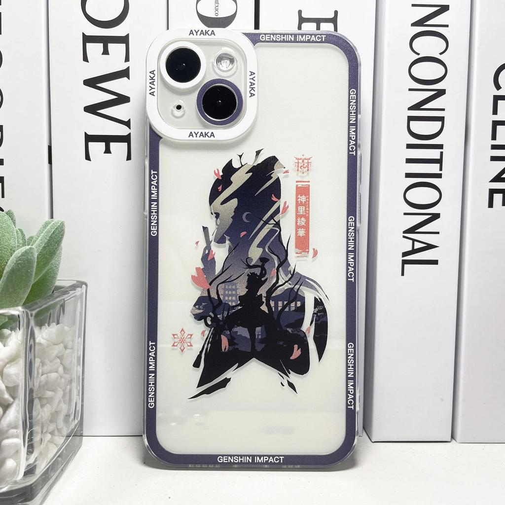 Чехол для телефона Genshin Impact для iPhone 16 15 14 13 12 11 Pro Max Mini XS X XR SE 7 8 Plus Ху Тао Чжун Ли Райдэн Эйген Сяо Funda