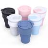 Silicone Collapsible Cups with Lid with Lid Portable Travel Tumbler Folding Coffee Cup Camping
