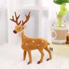 Christmas Cartoon Elk Plush Simulation Reindeer Deer Party Scene Layout Fake Elk Figurine Home Decoration For Desktop Ornaments