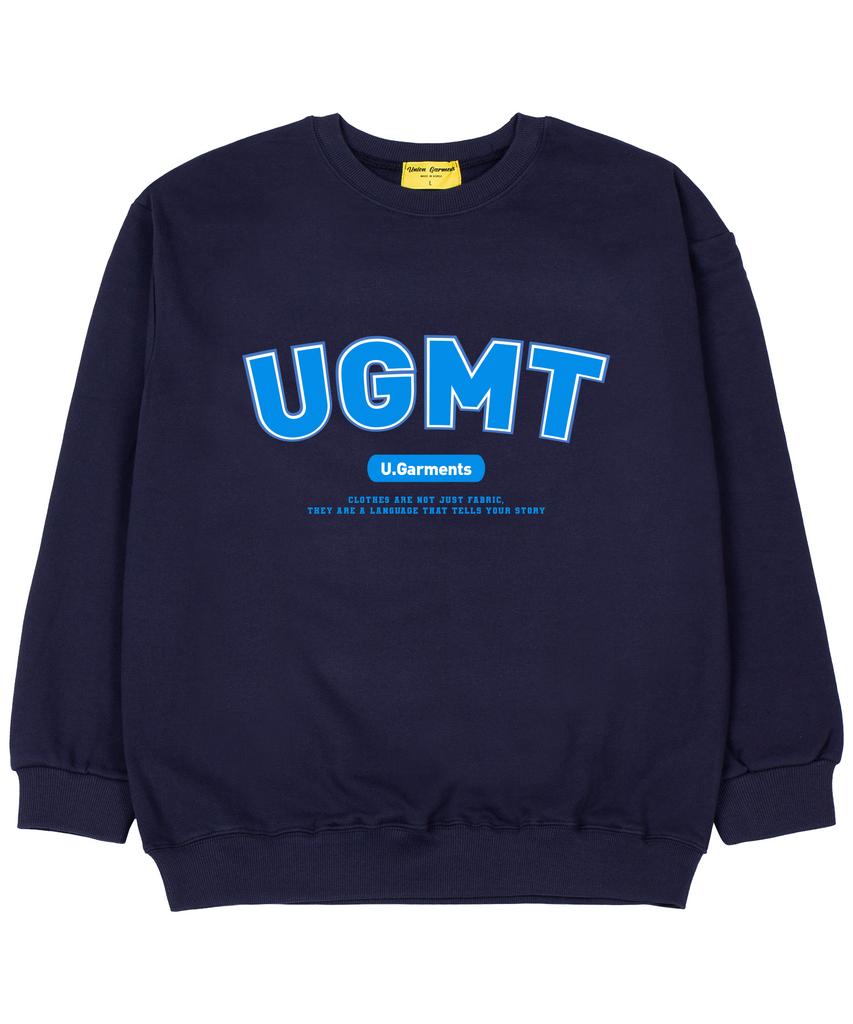 UNION GARMENTS Ugmt Logo French Oversized Sweatshirt Navy