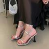 High Heels Women's Sandals Summer Fashion Versatile Sexy Stiletto One-word Strap Sandals Women