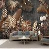 3d Photo Wallpaper Tropical Plant Leaves Murals Living Room Luxury Background Wall Murals For Bedroom