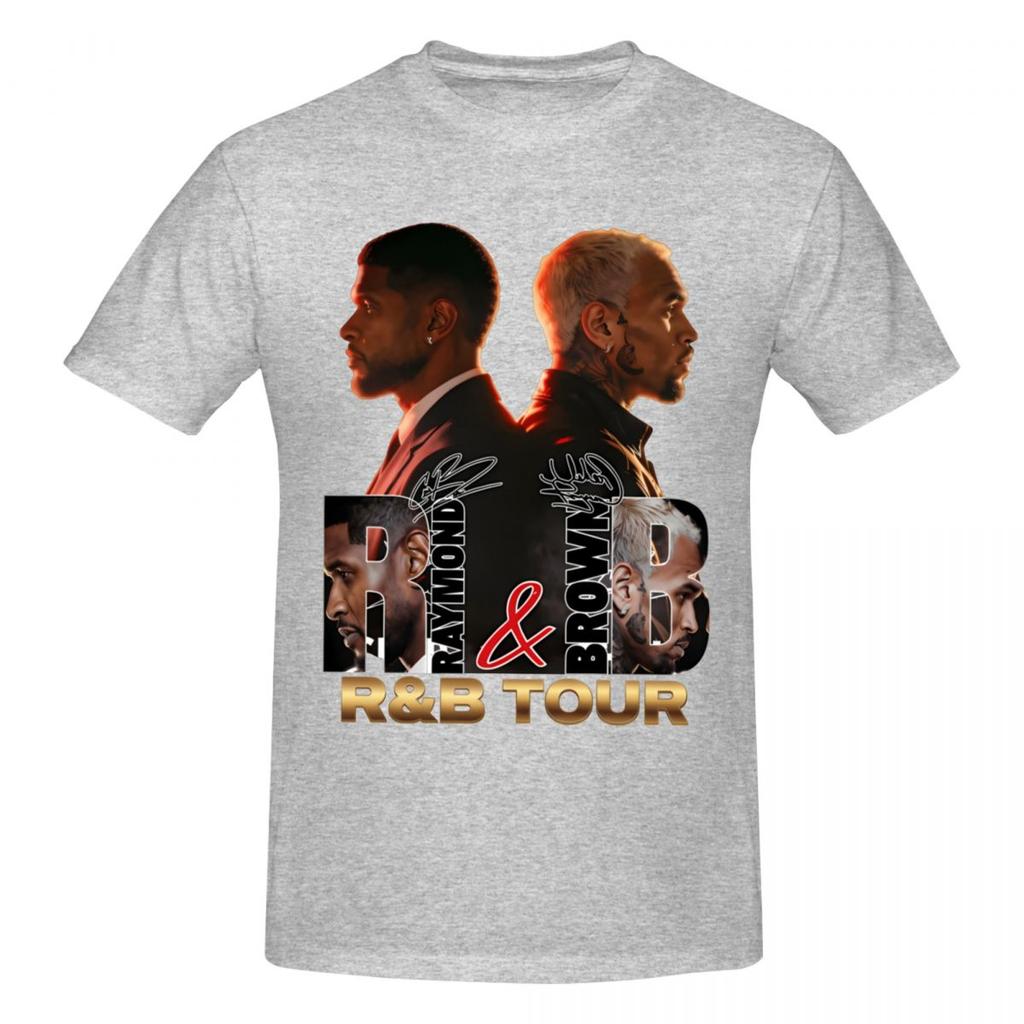 Chris Brown And Usher The Rb Tour 2026 Trending T Shirts Graphic Y2k Gifts Cotton Unisex Wounisex Tshirt Clothes