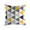Yellow Geometric Theme Throw Pillow Covers With Digital Printing Of Short Plush Fabric Car-Shaped Sofa Cushion Office Home Decor