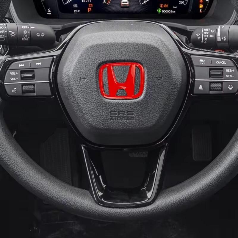 fxsh5 1Pcs Car Steering Wheel Decoration Sticker Badge Auto Styling For Honda Civci CRV Accord Mugen Prelude FIT City CRZ CRX Jazz D
