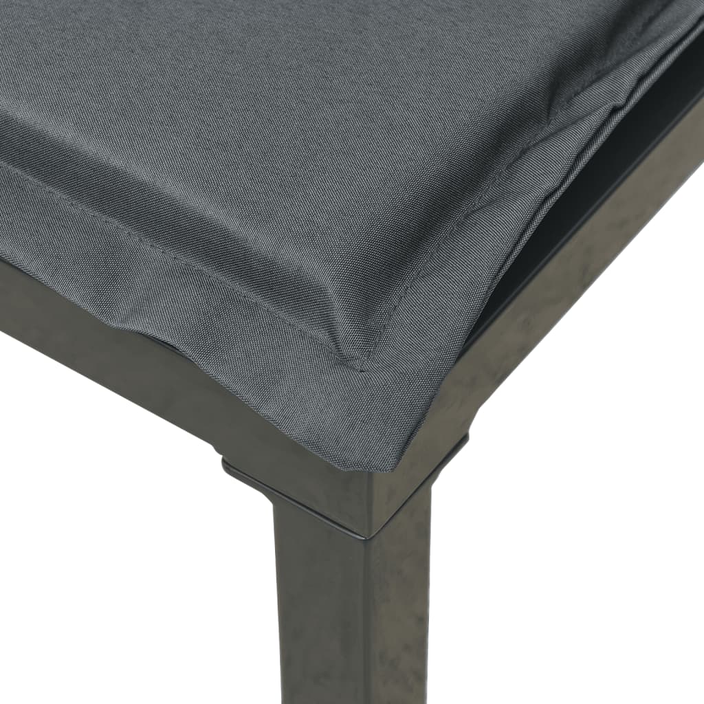 5 Piece Garden Lounge Set in Black and Gray Poly Rattan
