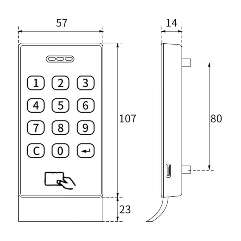 With Handle Card Keyboard Digital Hot Selling Digital Electronic Smart Cabinet Lock Cabinet Key Password Lock