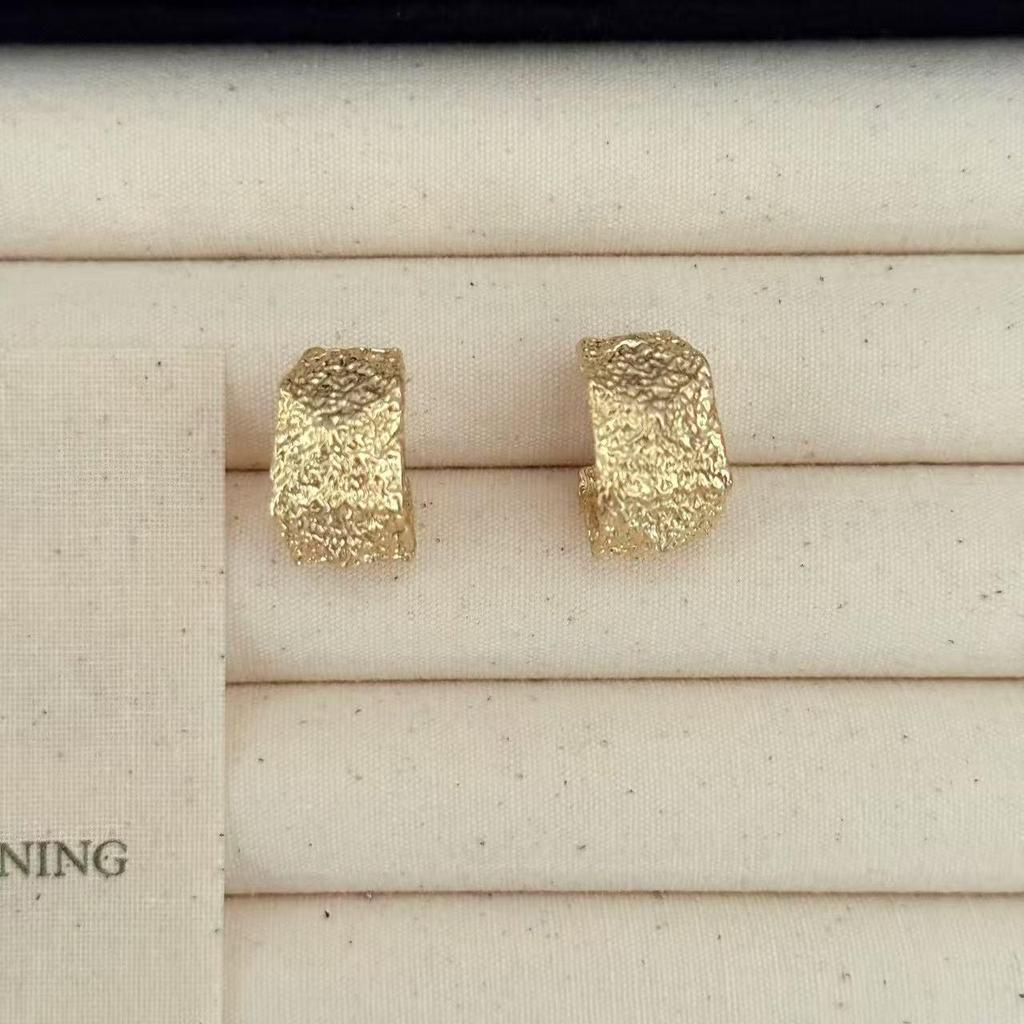 Европейские и американские серьги-плиссе С-образной формы: Ретро, Роскошные, Высококачественные Модные Серьги-Гвоздики для Женщин