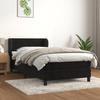3127531 vidaXL Divan Bed with Mattress Black 90x200 Cm Velvet